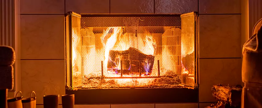 Mendota Hearth Landscape Fireplace Installation in Rye, New York