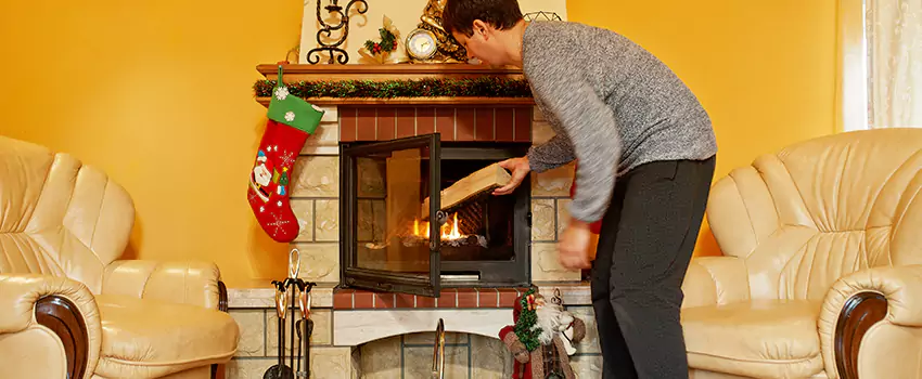 Rusted Metal Fireplace Restoration in Rye, New York